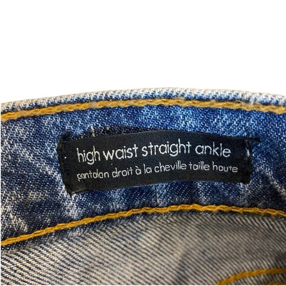 Ella Moss High Waist Straight Ankle Jeans Womens Junior 27 Acid Wash Mom Jeans - Picture 8 of 9